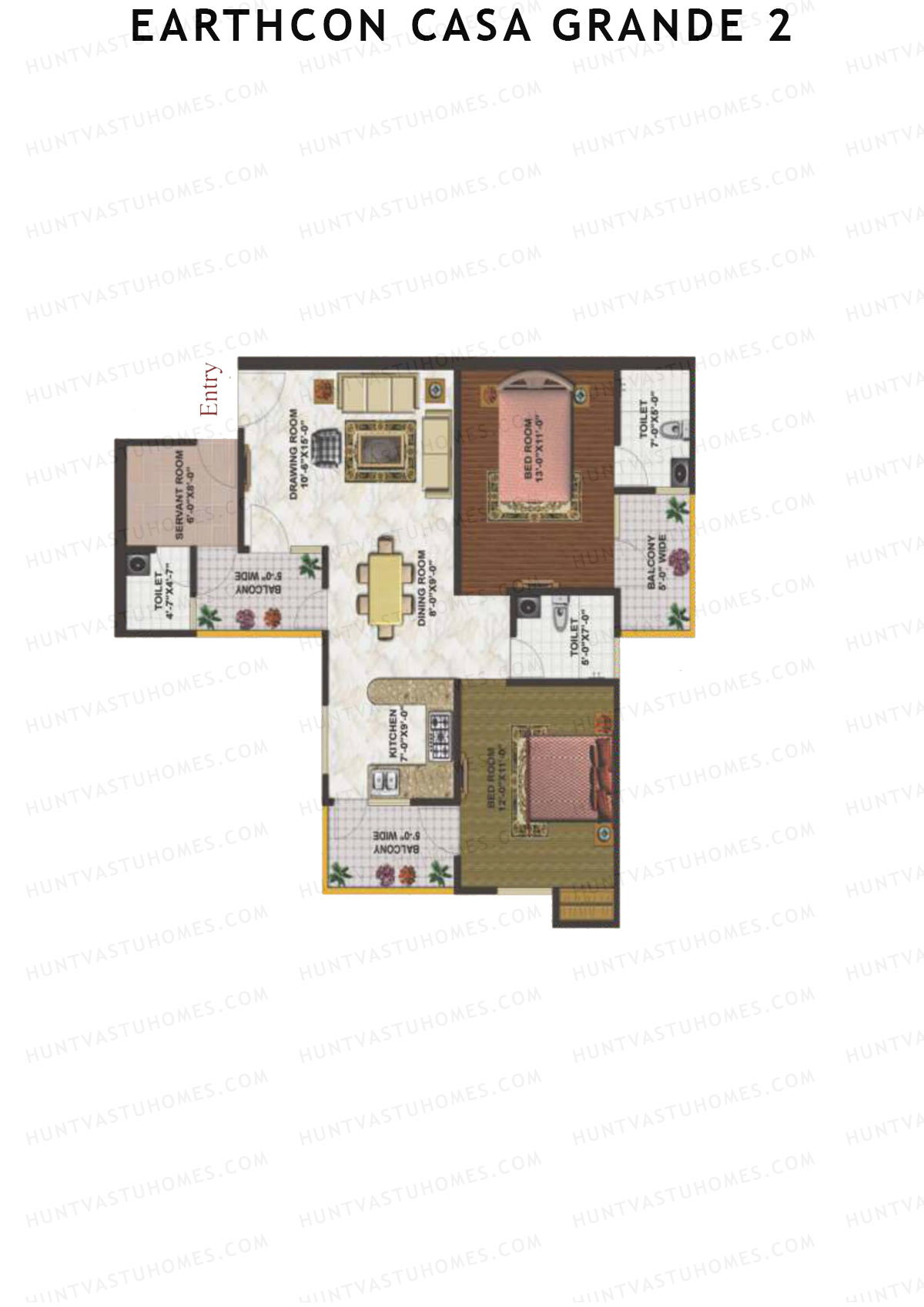 Earthcon Casa Grande 2 Tower B1 Unit 5 Floor Plan