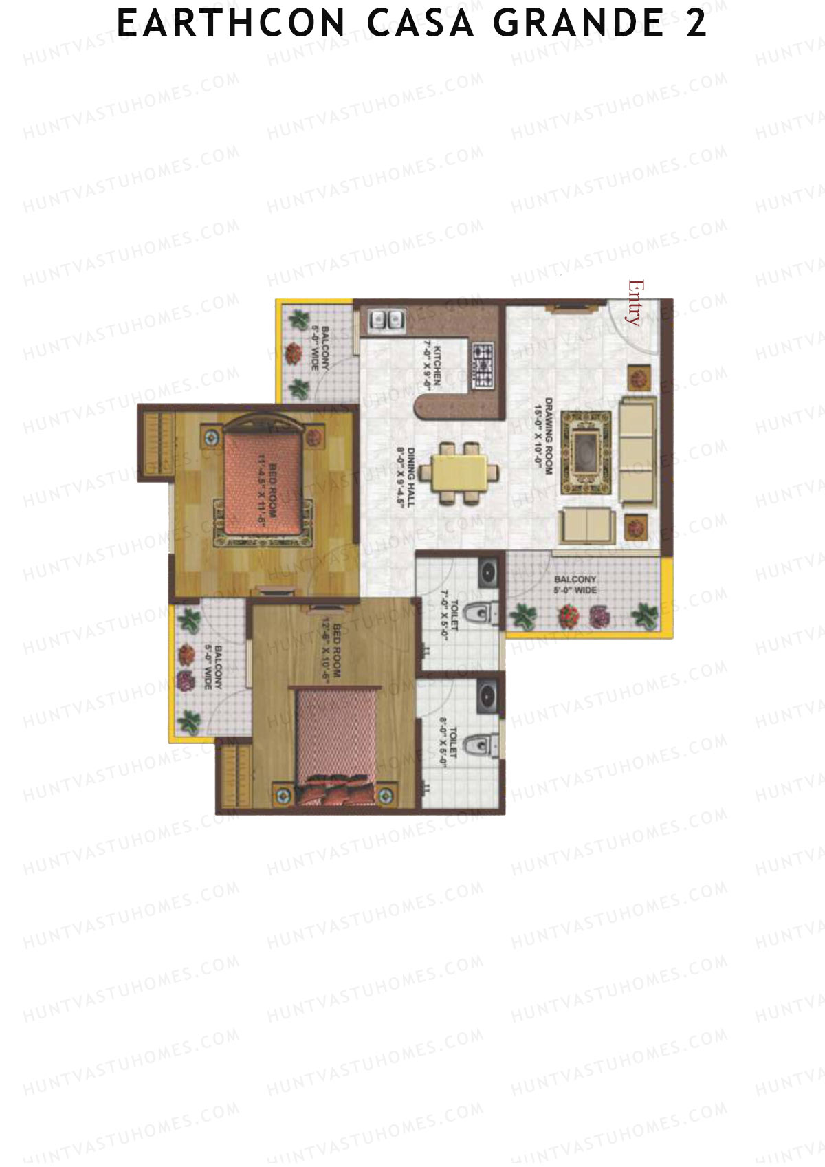 Earthcon Casa Grande 2 Tower B1 Unit 6 Floor Plan