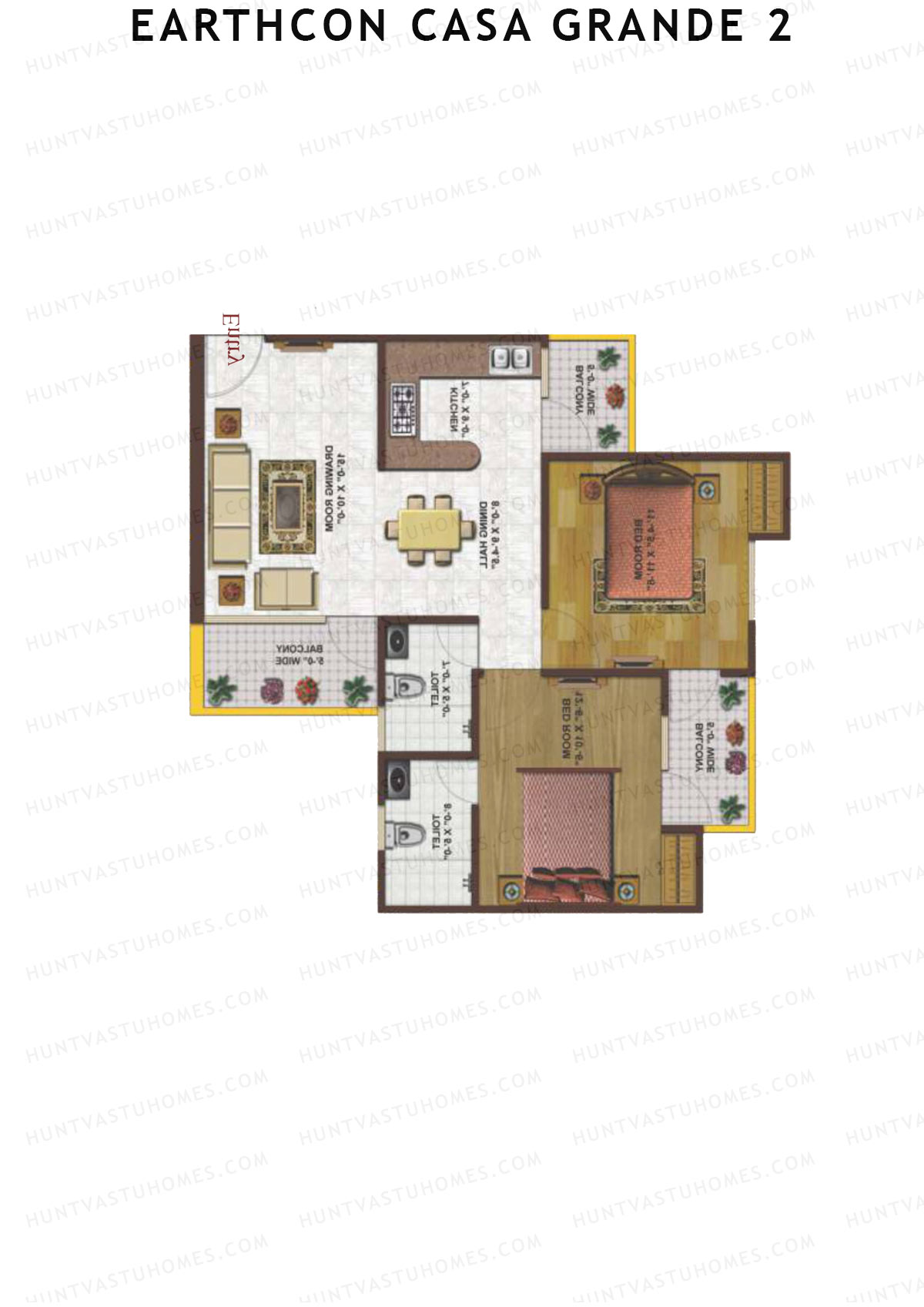 Earthcon Casa Grande 2 Tower B2 Unit 4 Floor Plan