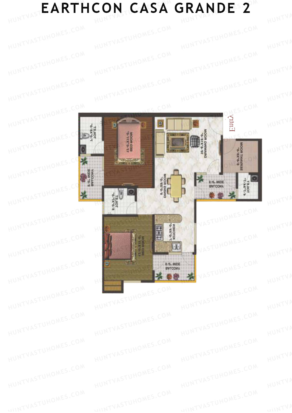 Earthcon Casa Grande 2 Tower B2 Unit 5 Floor Plan