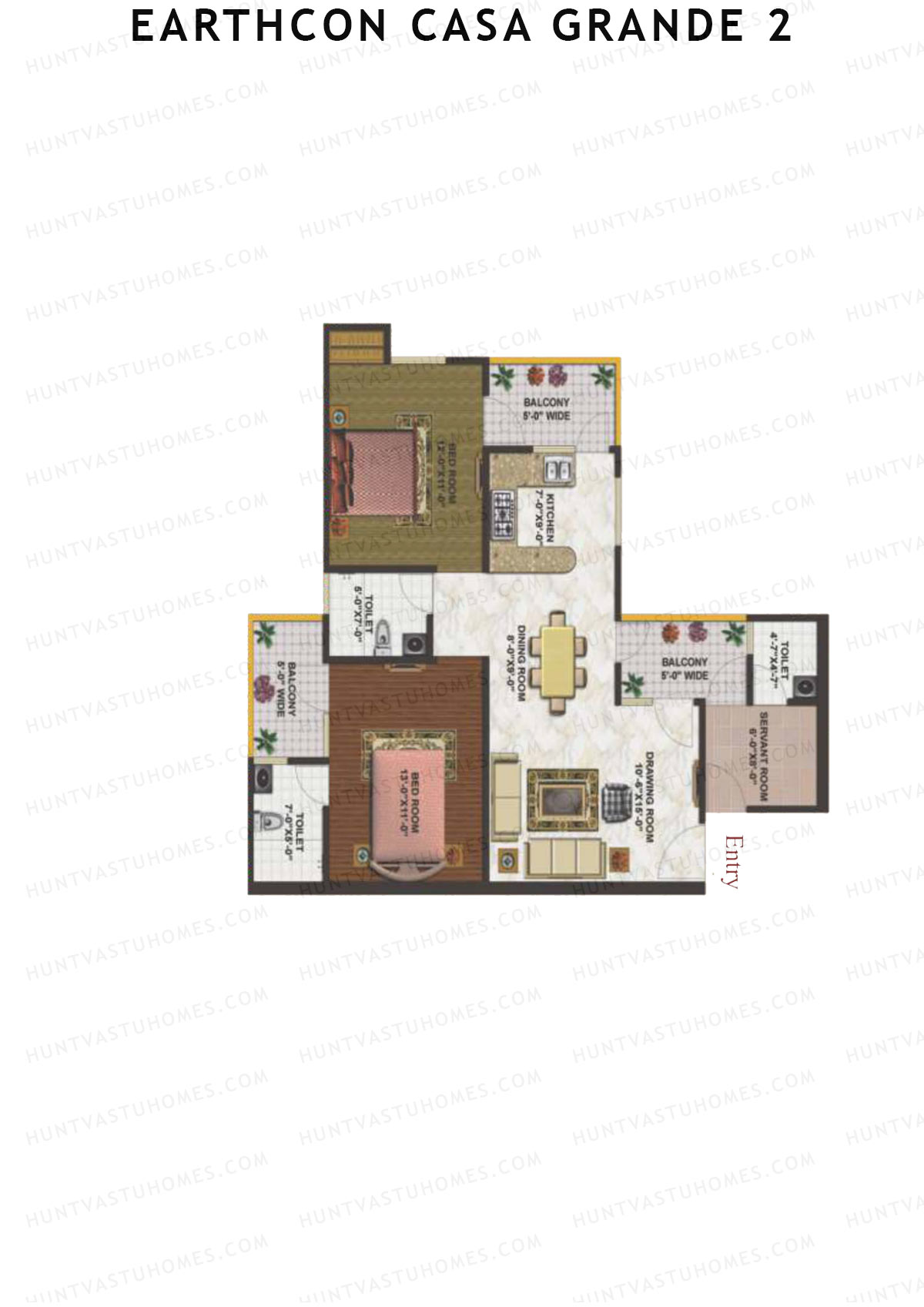 Earthcon Casa Grande 2 Tower B2 Unit 6 Floor Plan