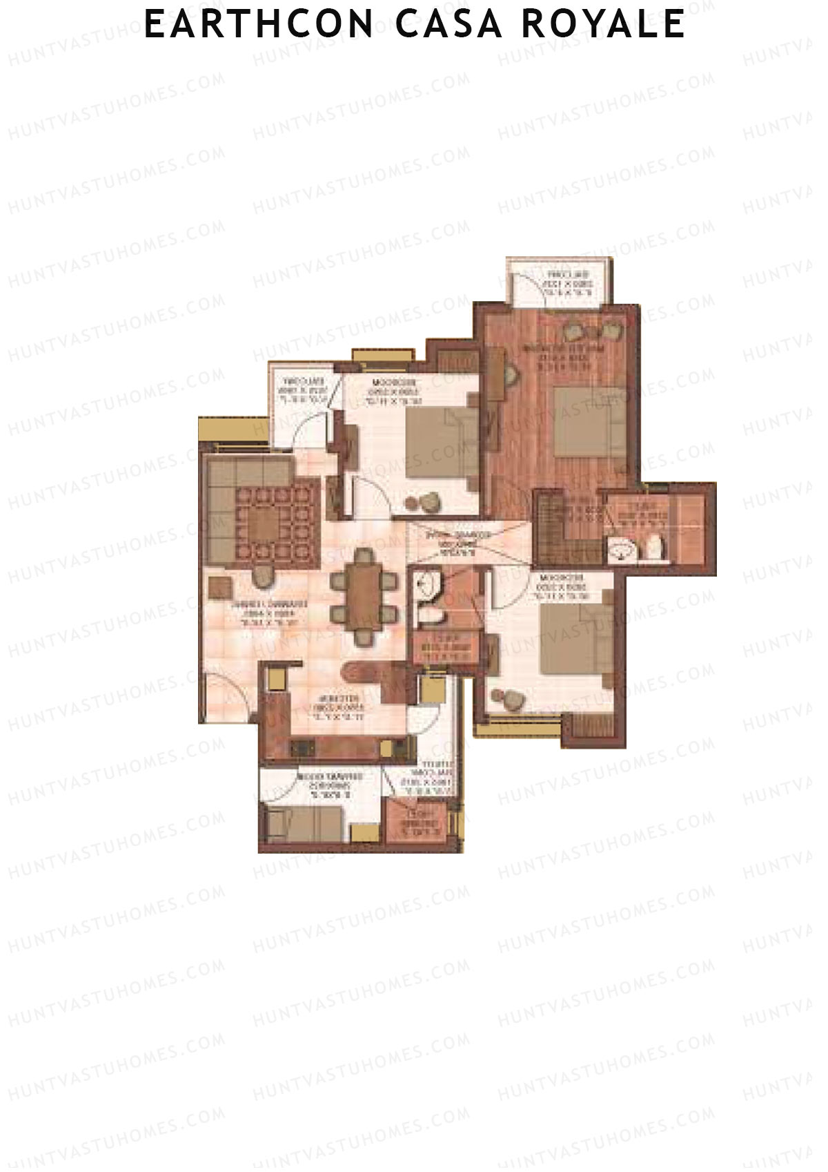 Earthcon Casa Royale Tower A Unit 4 Floor Plan