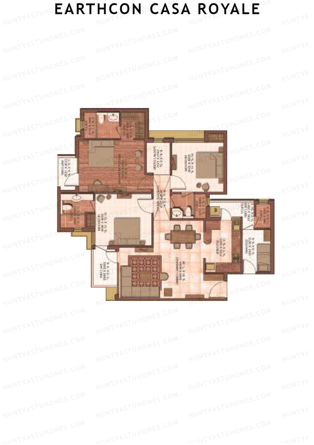 Earthcon Casa Royale Tower A Unit 6 Floor Plan