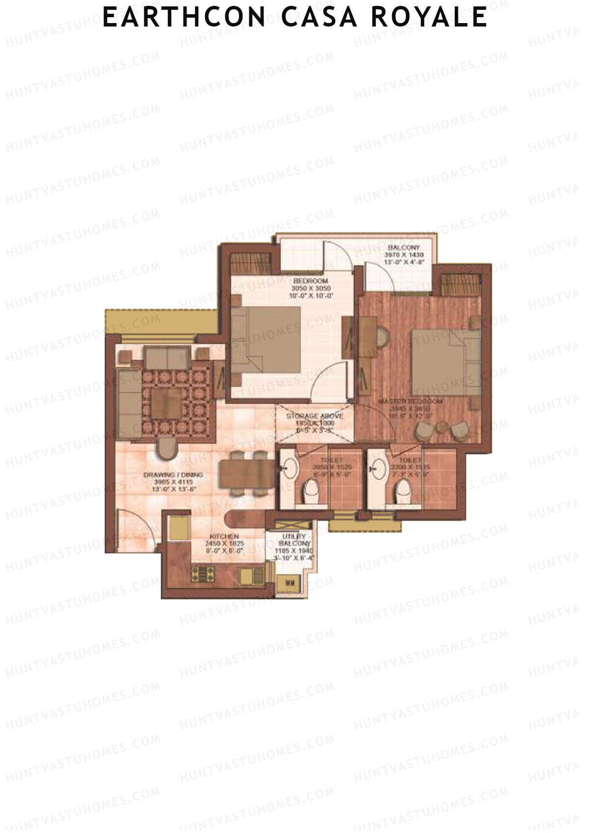 Earthcon Casa Royale Tower B Unit 6 Floor Plan