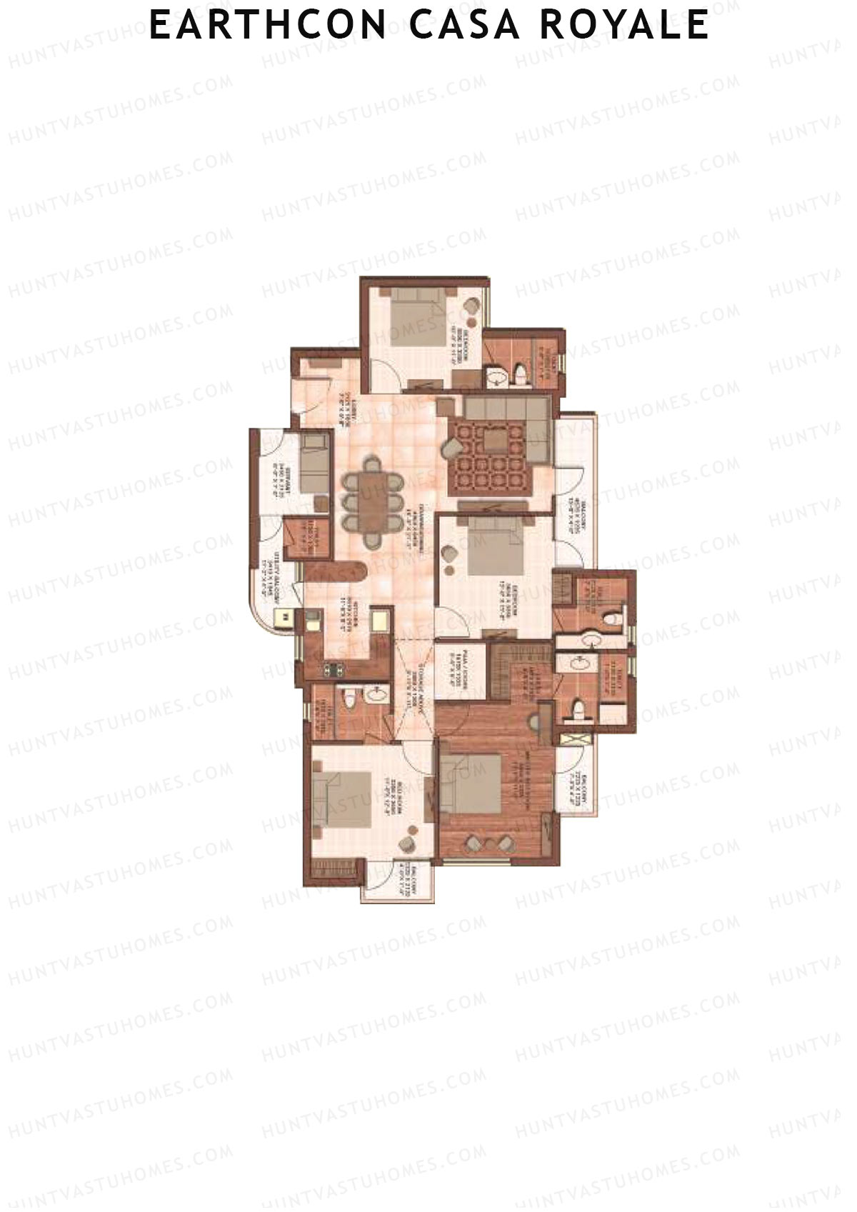Earthcon Casa Royale Tower D Unit 2 Floor Plan