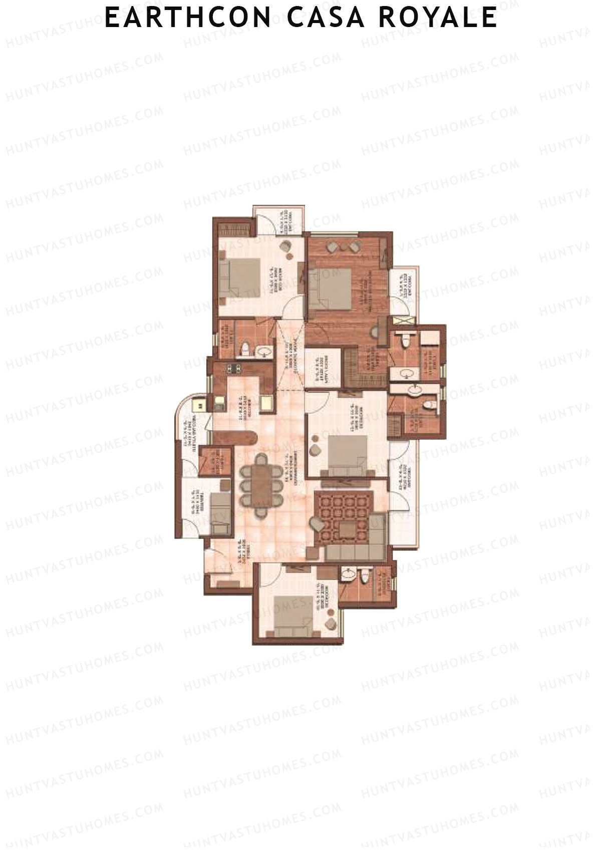 Earthcon Casa Royale Tower D Unit 3 Floor Plan