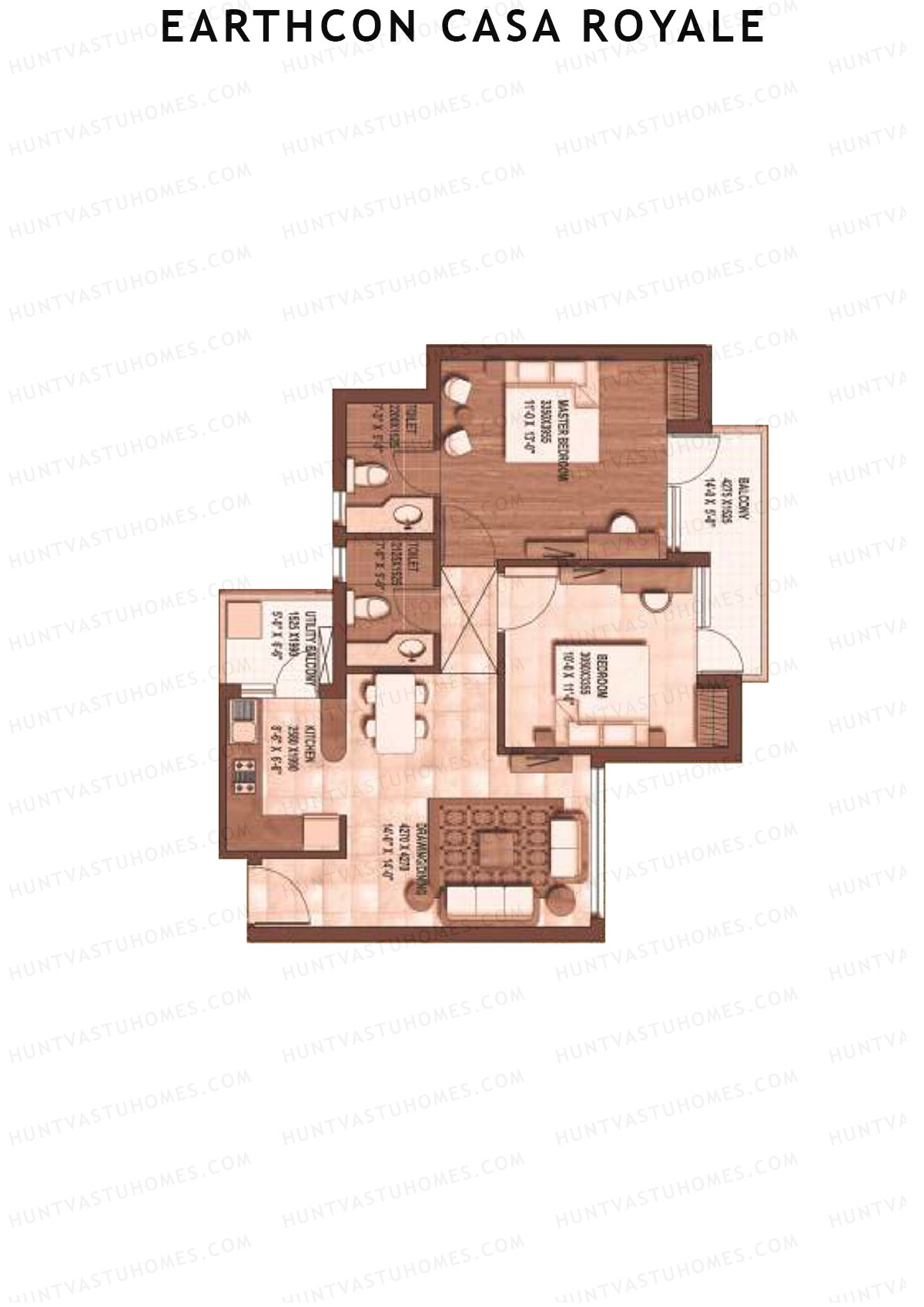 Earthcon Casa Royale Tower G Unit 8 Floor Plan