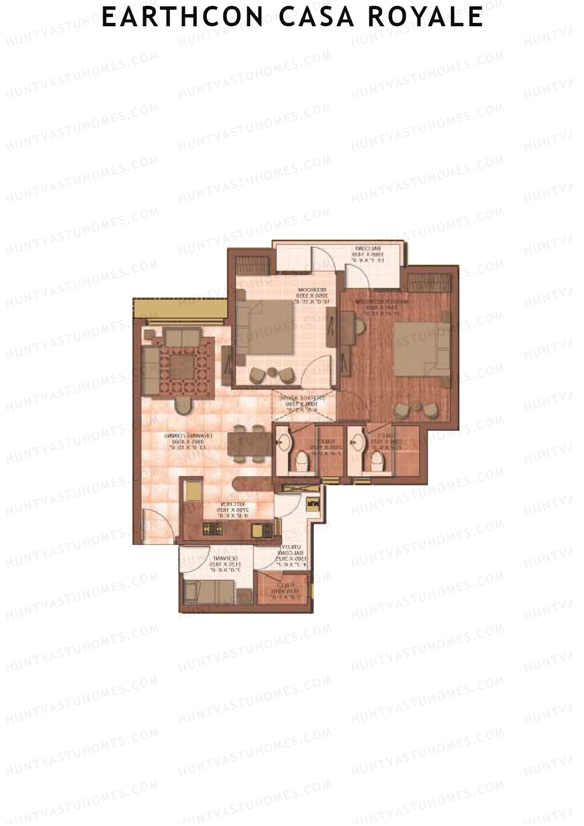 Earthcon Casa Royale Tower H Unit 1 Floor Plan
