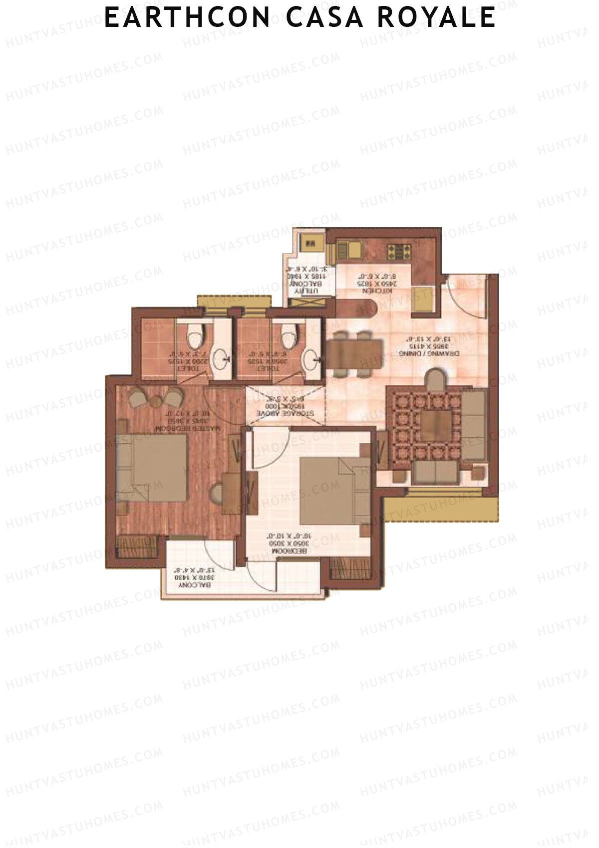 Earthcon Casa Royale Tower I Unit 5 Floor Plan