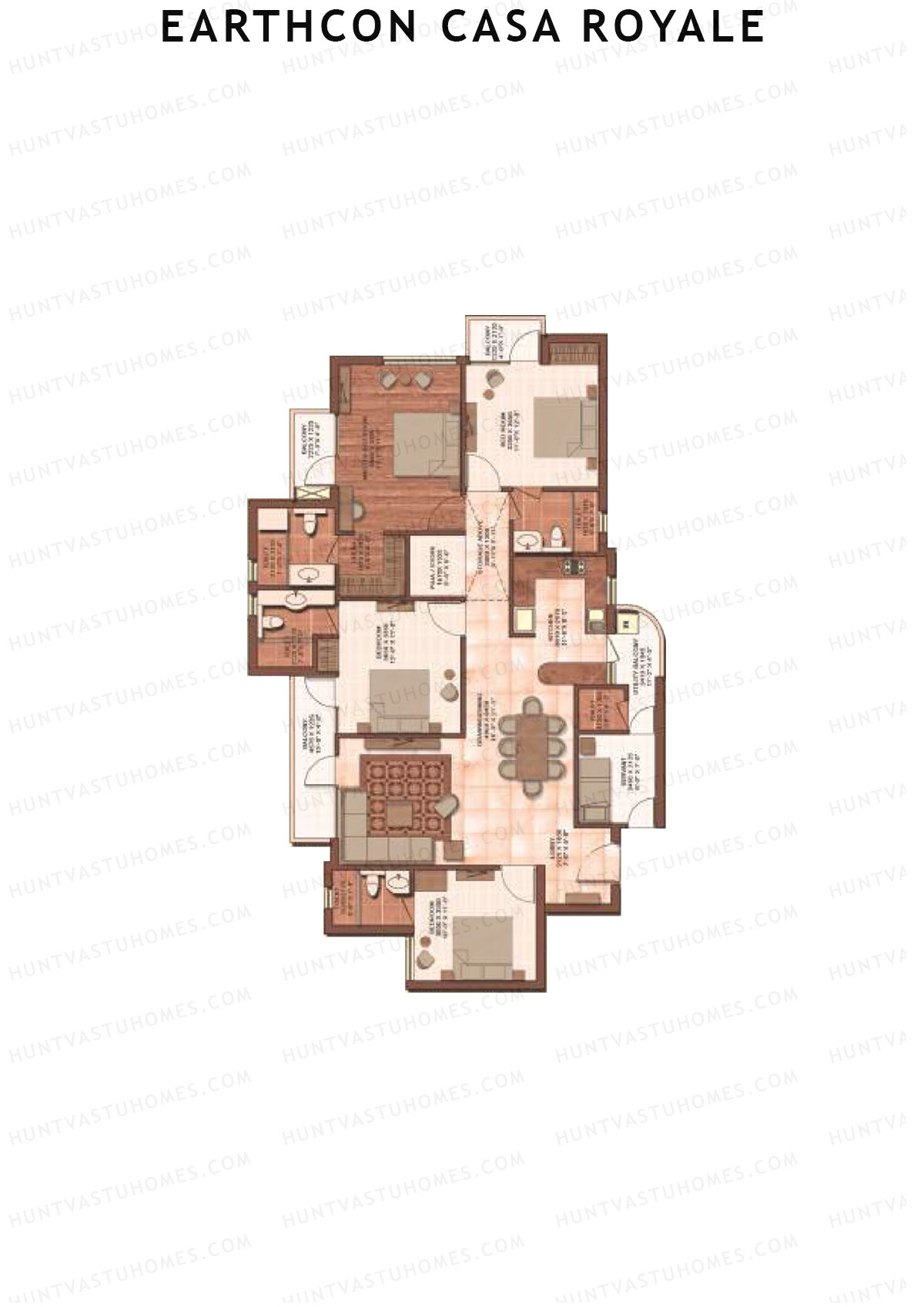 Earthcon Casa Royale Tower J Unit 1 Floor Plan