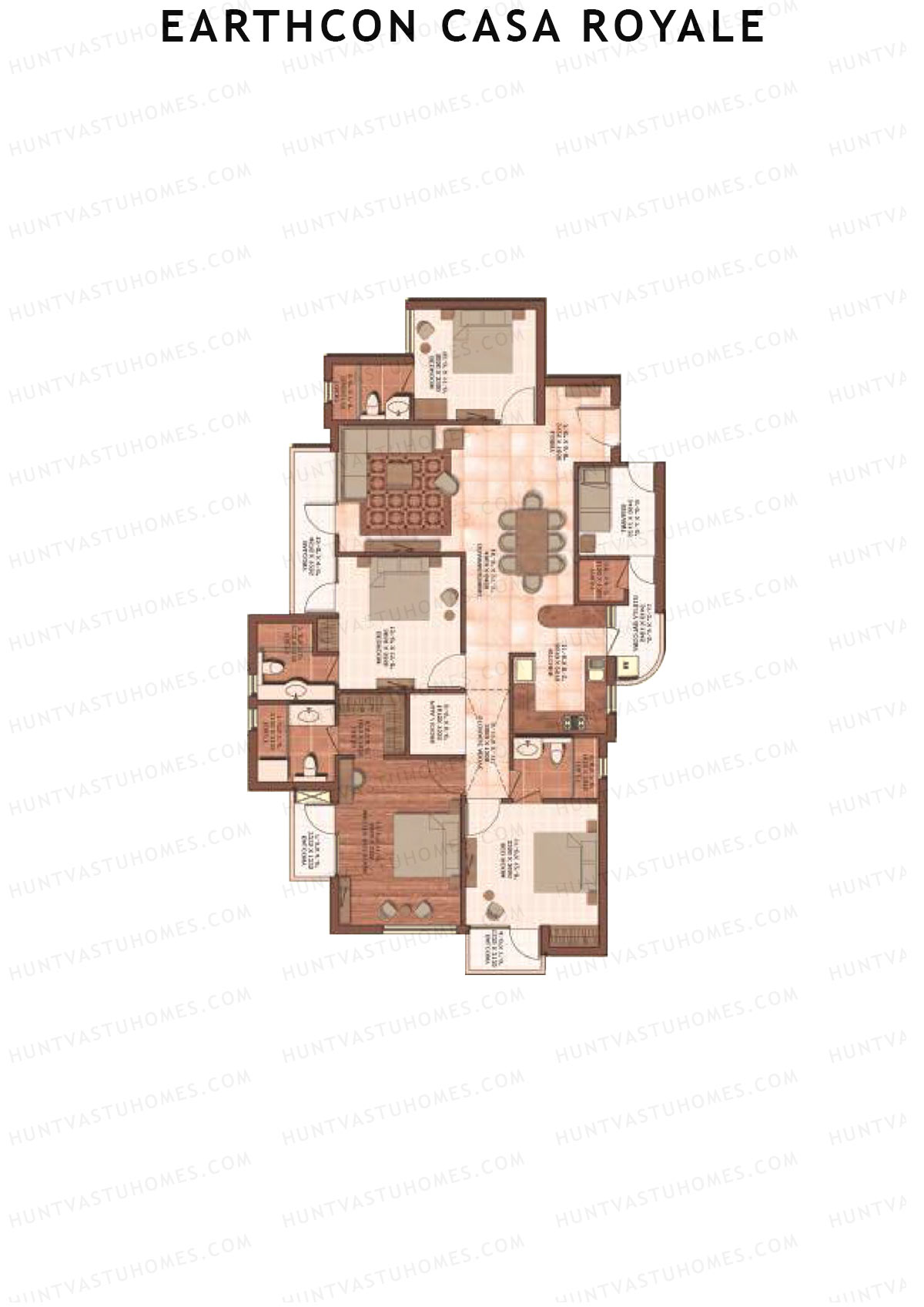Earthcon Casa Royale Tower J Unit 4 Floor Plan