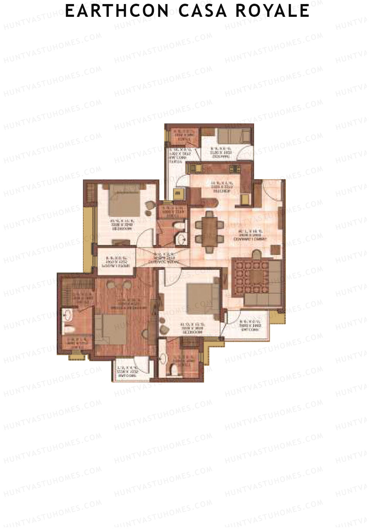 Earthcon Casa Royale Tower L Unit 4 Floor Plan
