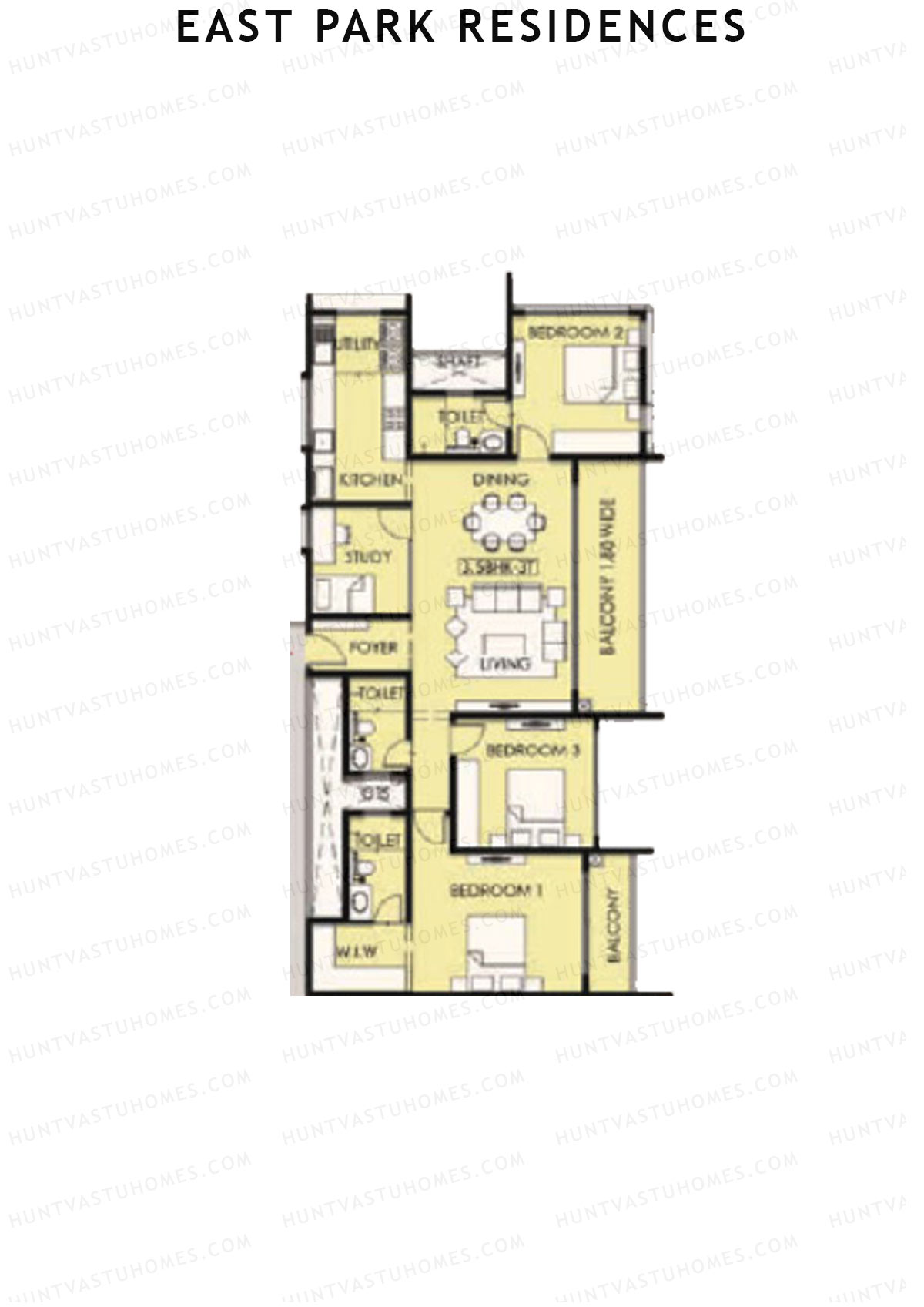 East Park Residences Tower A Unit 1 Floor Plan