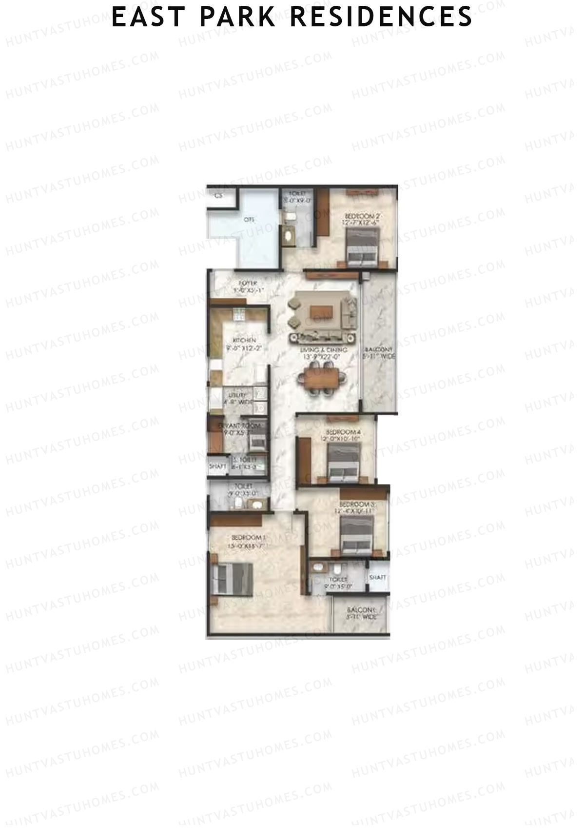 East Park Residences Tower A Unit 2 Floor Plan
