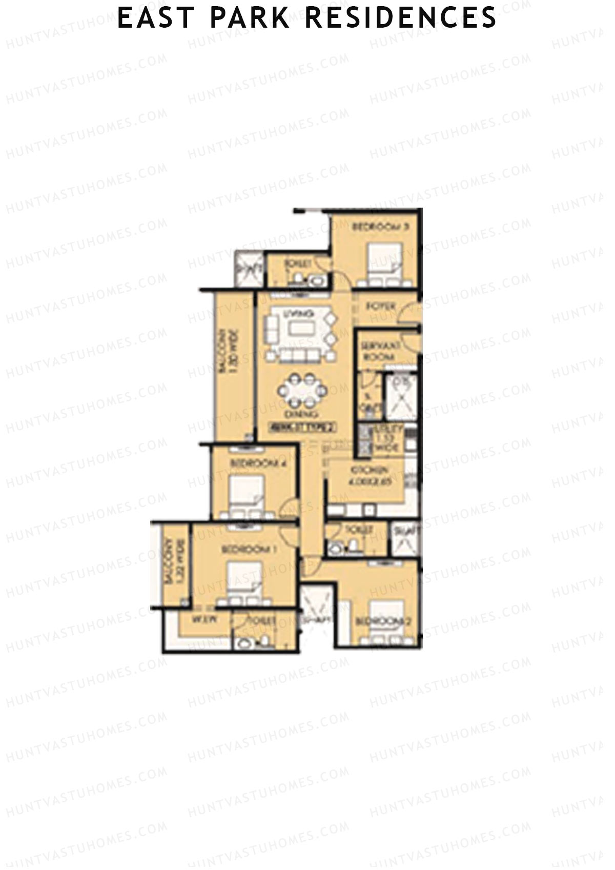 East Park Residences Tower A Unit 3 Floor Plan