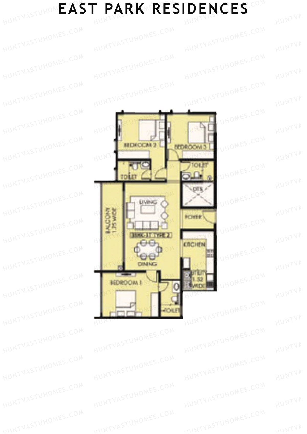 East Park Residences Tower B Unit 4 Floor Plan