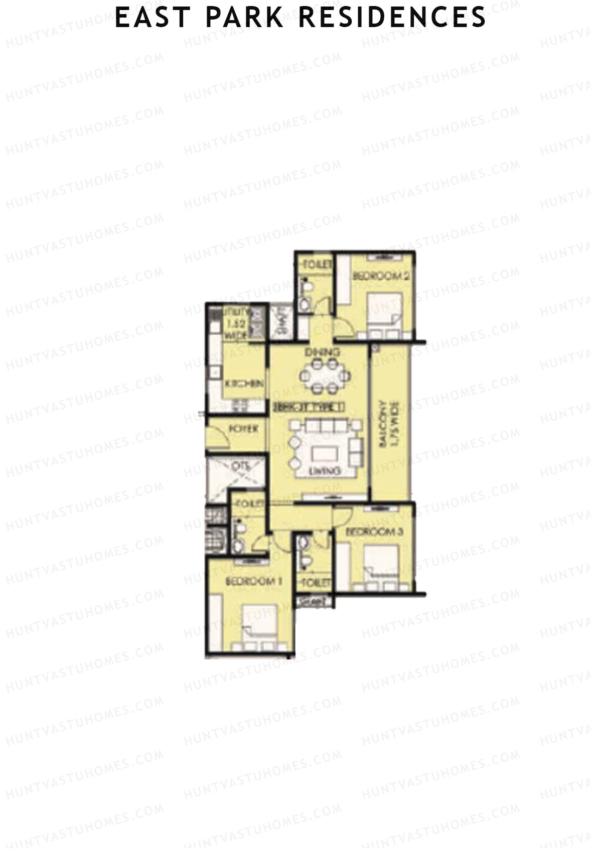 East Park Residences Tower C Unit 1 Floor Plan