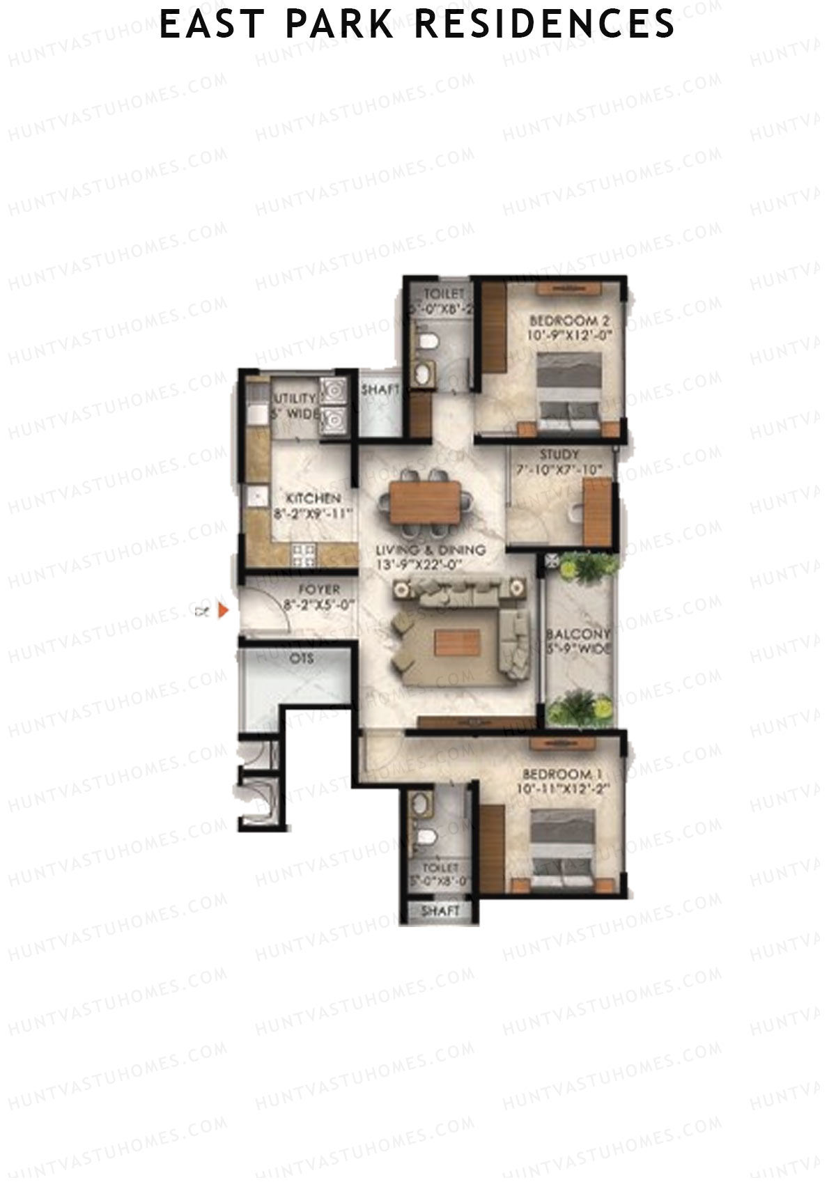East Park Residences Tower C Unit 1 Floor Plan