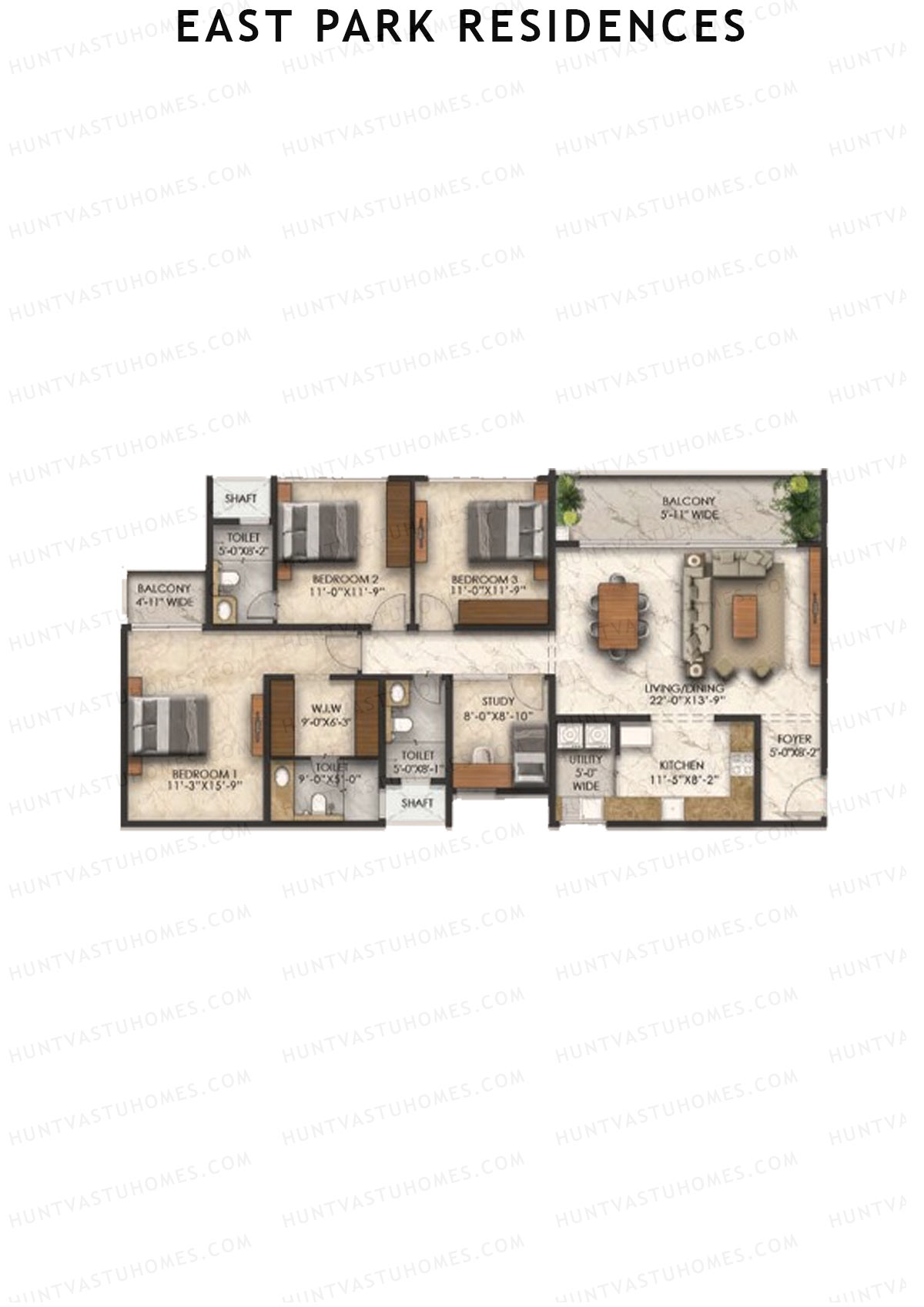 East Park Residences Tower C Unit 4 Floor Plan