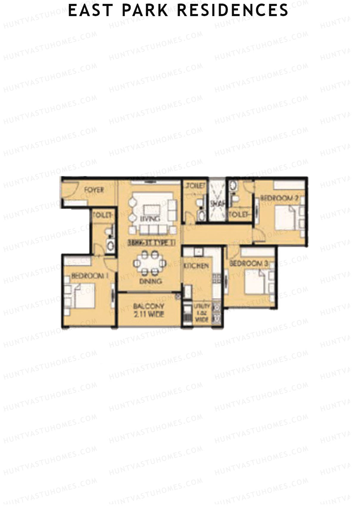 East Park Residences Tower D Unit 2 Floor Plan