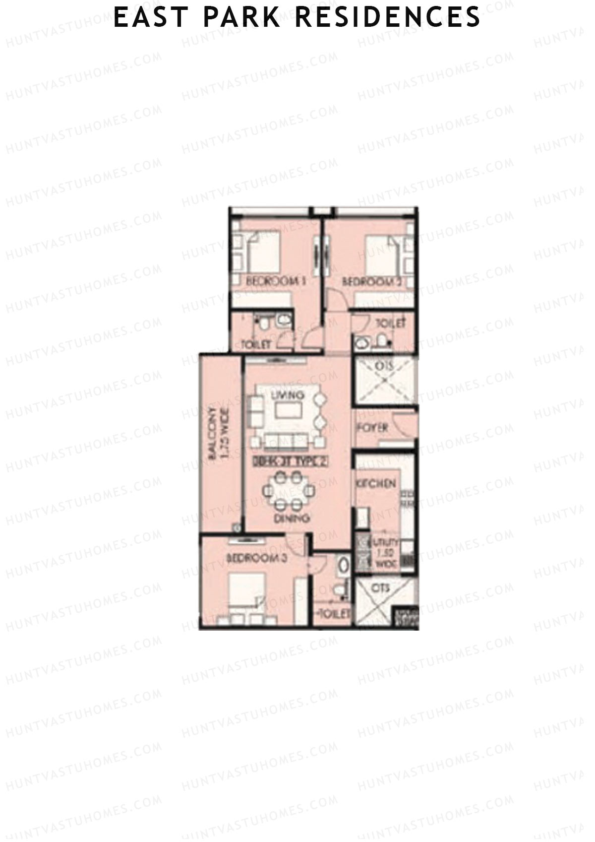 East Park Residences Tower D Unit 4 Floor Plan