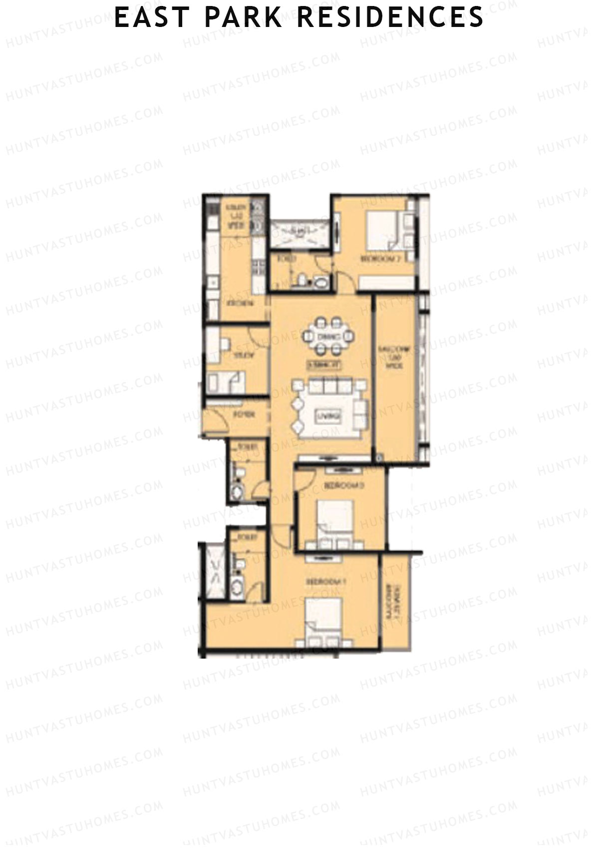 East Park Residences Tower E Unit 1 Floor Plan