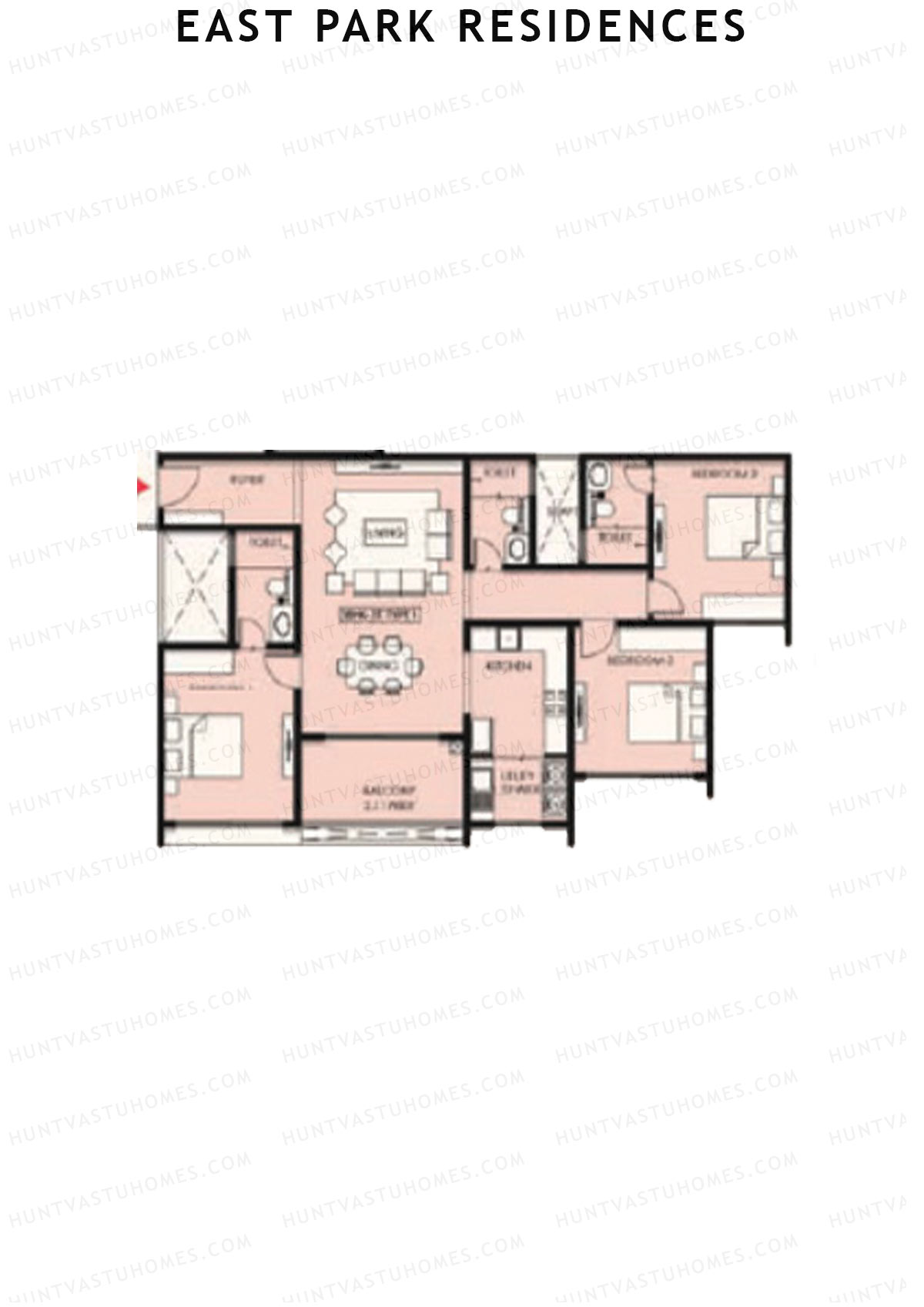 East Park Residences Tower E Unit 2 Floor Plan