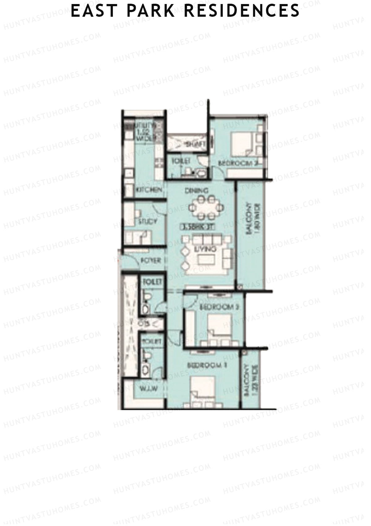 East Park Residences Tower F Unit 1 Floor Plan