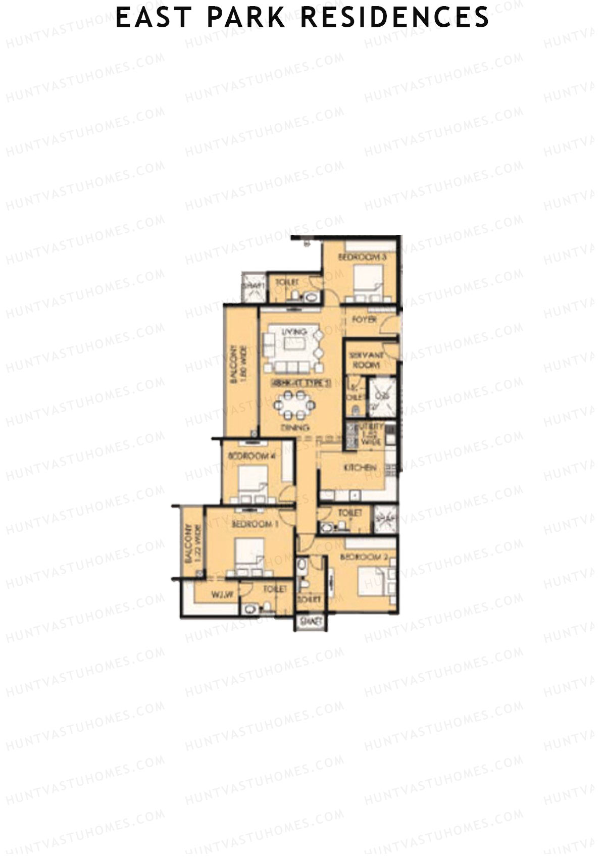 East Park Residences Tower F Unit 3 Floor Plan