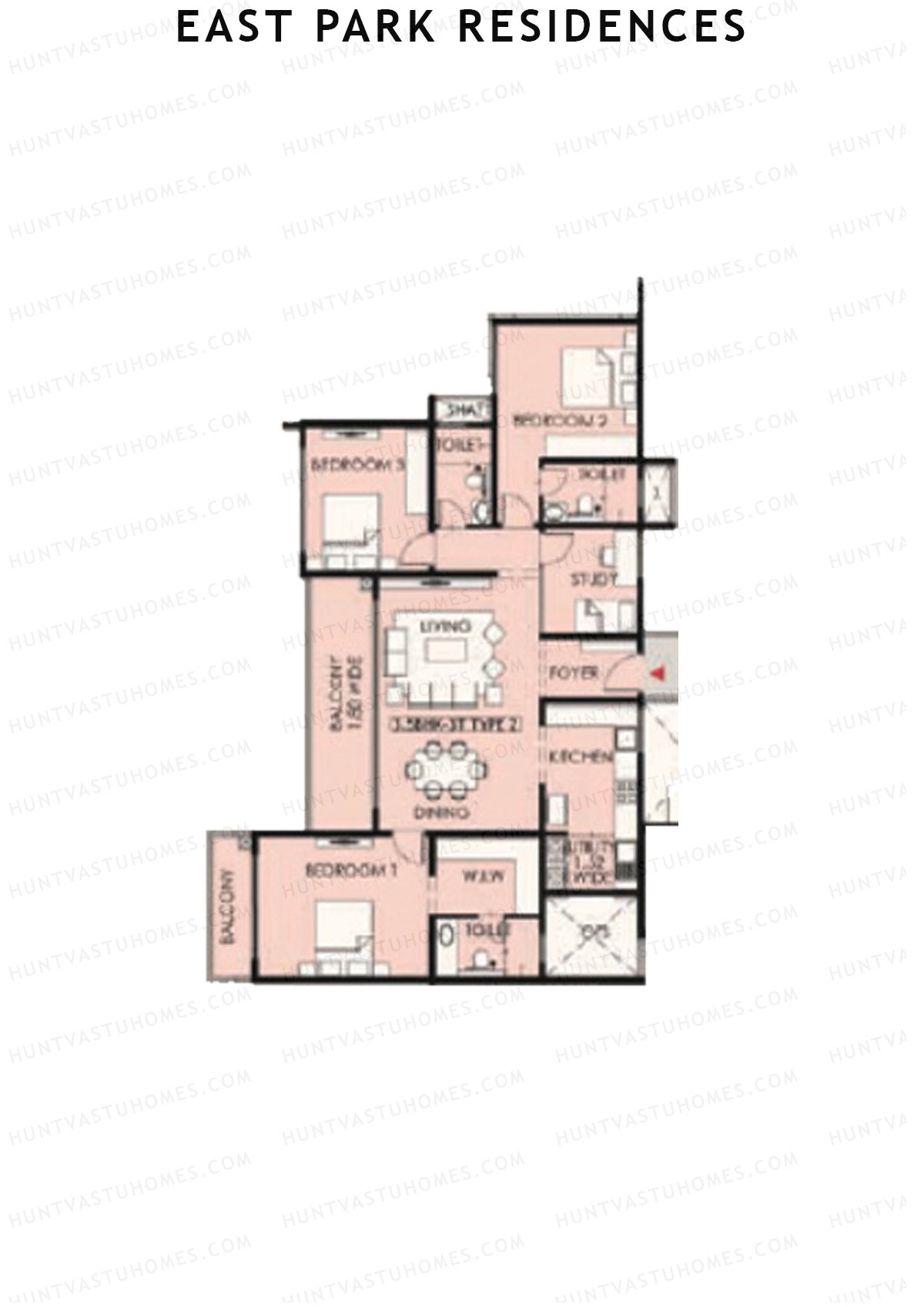 East Park Residences Tower F Unit 4 Floor Plan