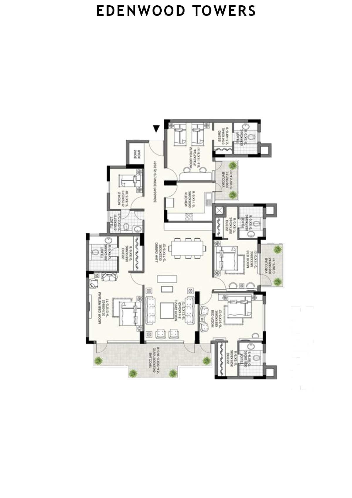 Edenwood Towers Tower 2 Unit 3 Floor Plan