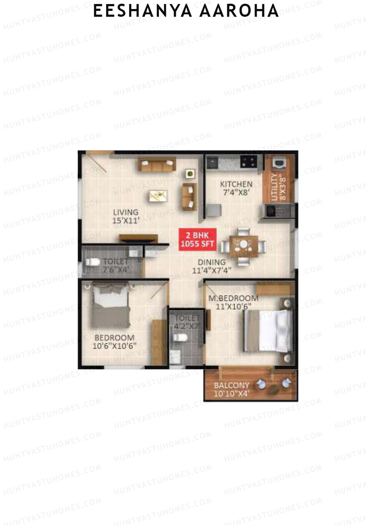 Eeshanya Aaroha Tower A Unit A9 Floor Plan