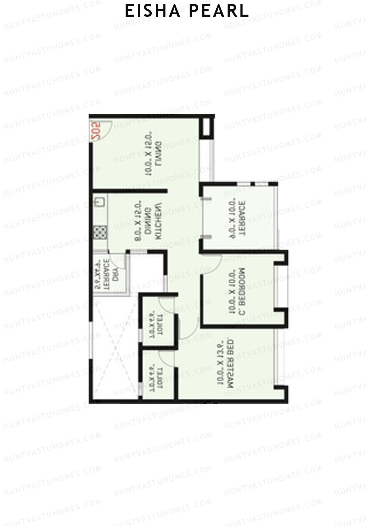 Eisha Pearl Wing A Unit 2 Floor Plan