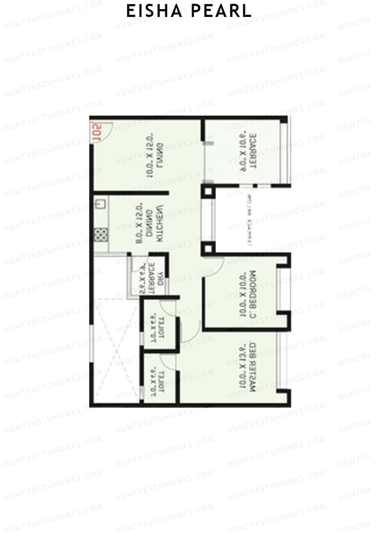 Eisha Pearl Wing A Unit 2 Floor Plan