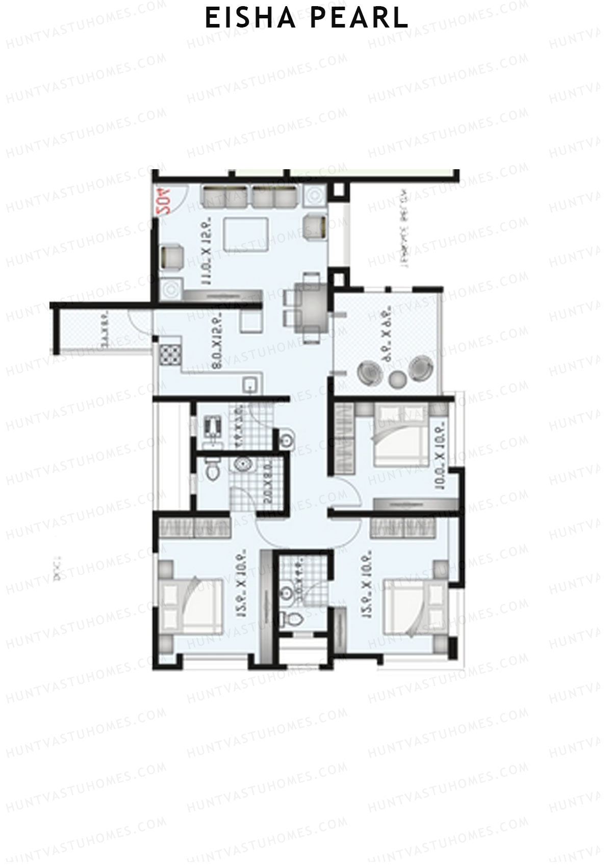 Eisha Pearl Wing A Unit 3 Floor Plan
