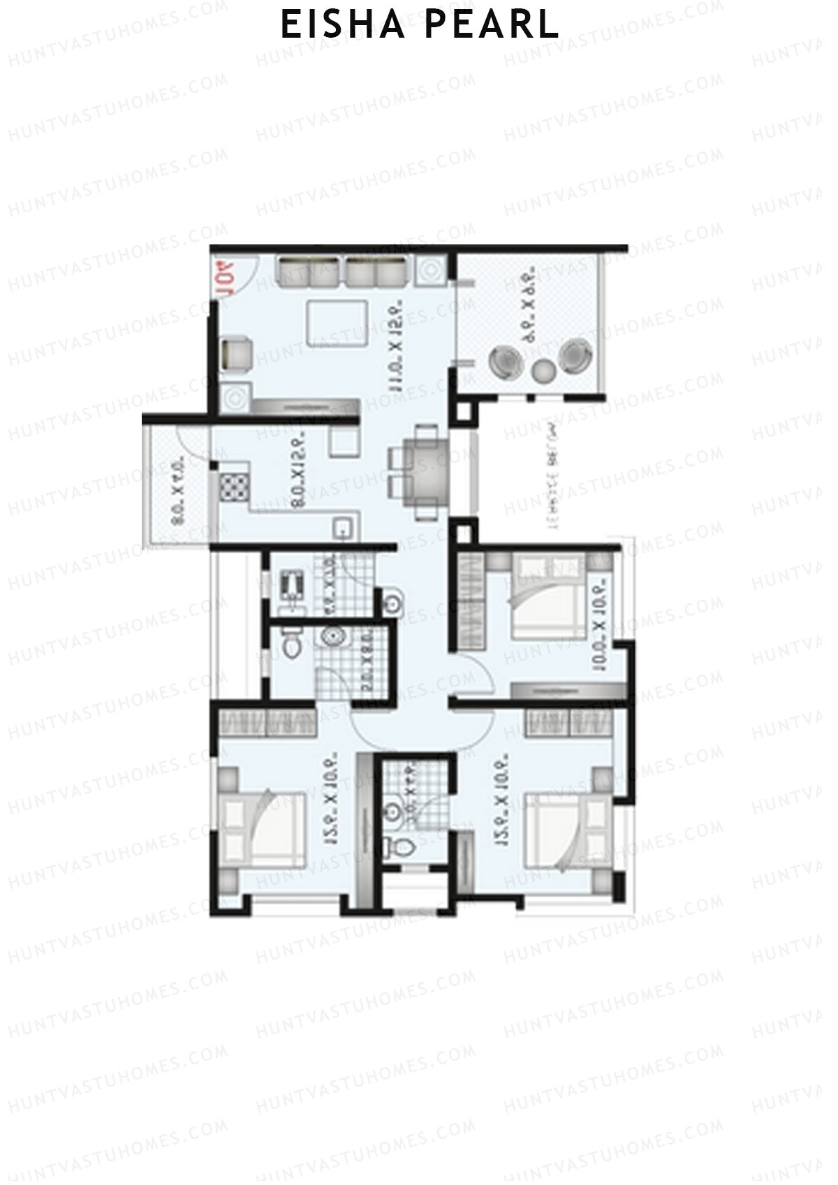 Eisha Pearl Wing A Unit 3 Floor Plan