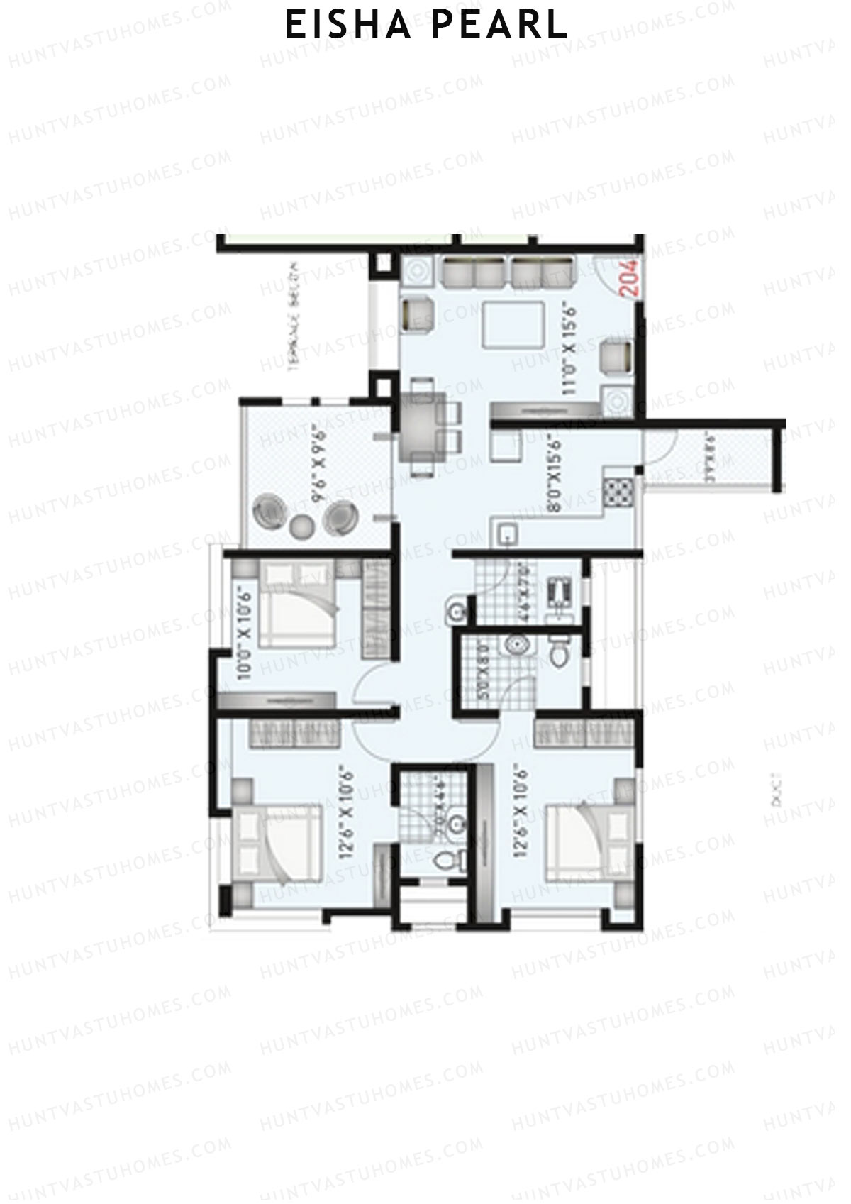 Eisha Pearl Wing A Unit 4 Floor Plan
