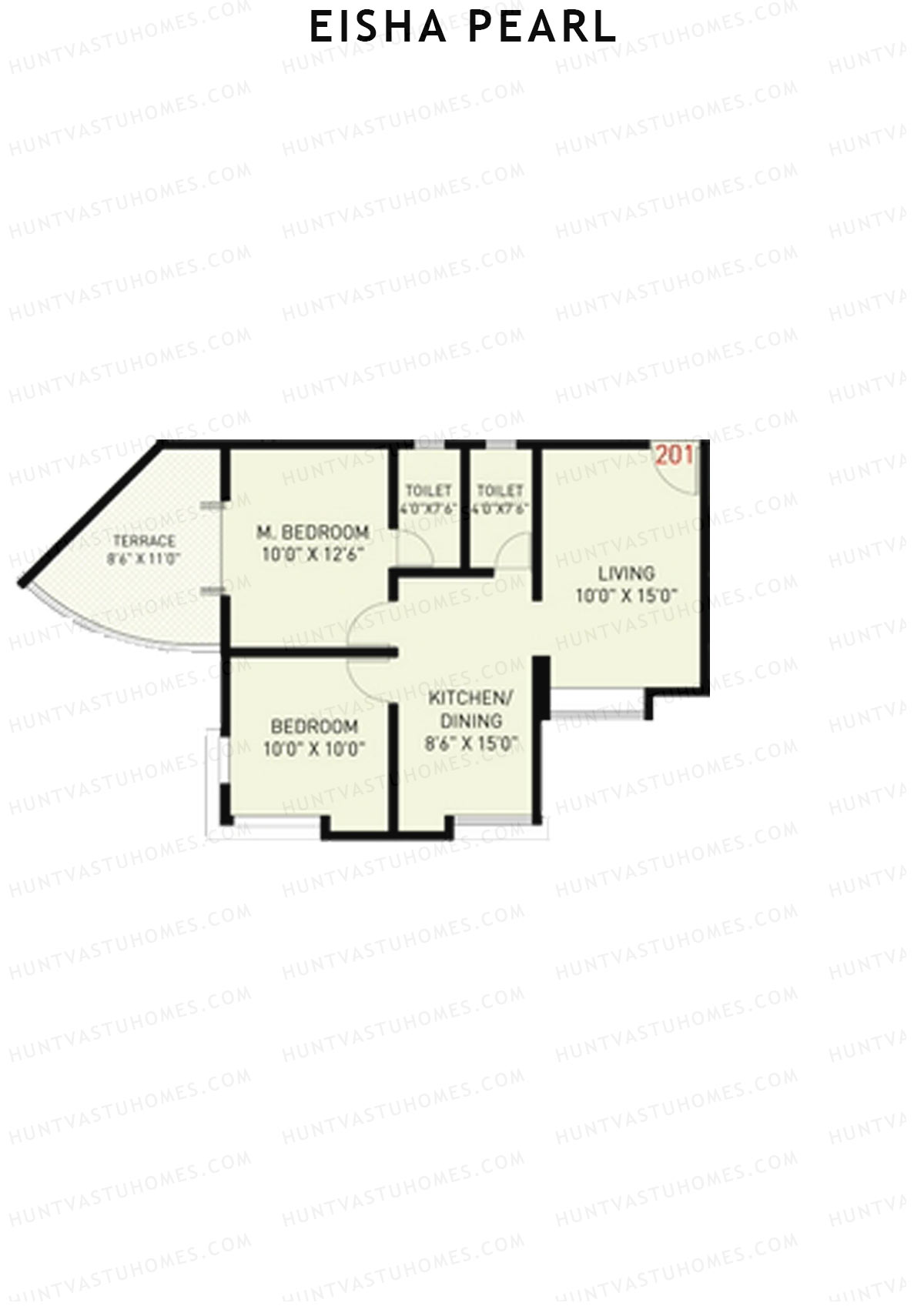 Eisha Pearl Wing B Unit 1 Floor Plan