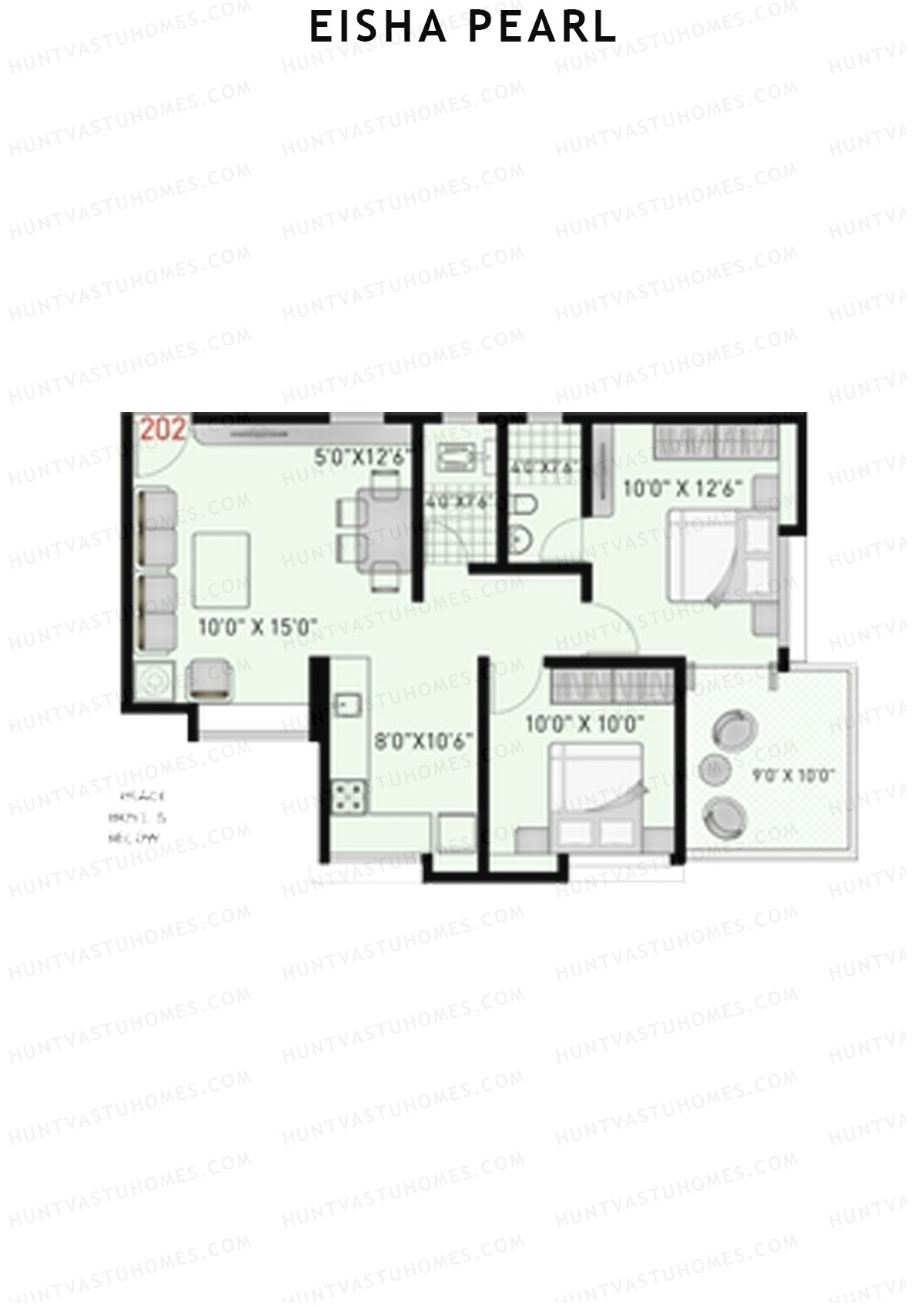 Eisha Pearl Wing B Unit 2 Floor Plan
