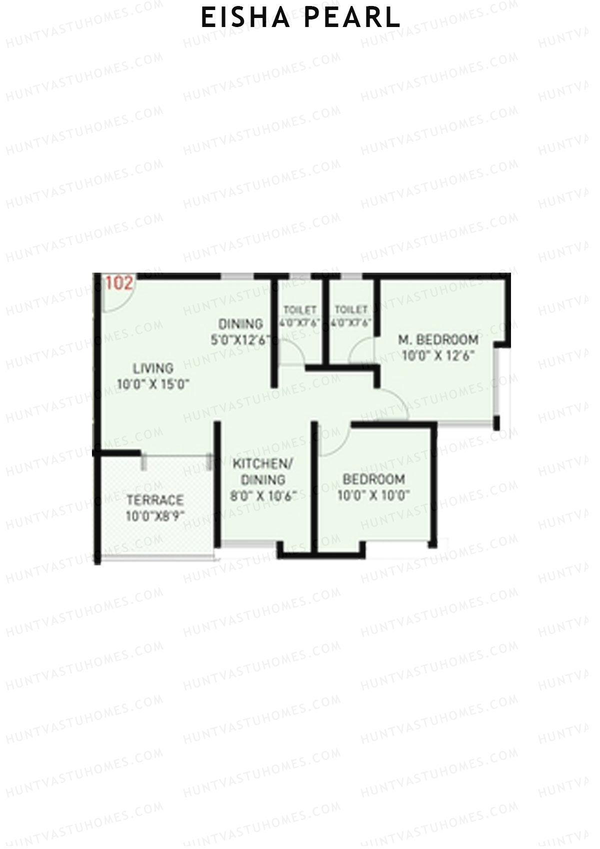 Eisha Pearl Wing B Unit 2 Floor Plan