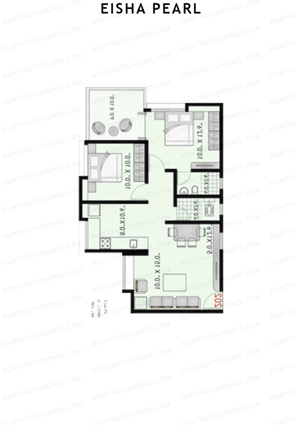 Eisha Pearl Wing B Unit 5 Floor Plan