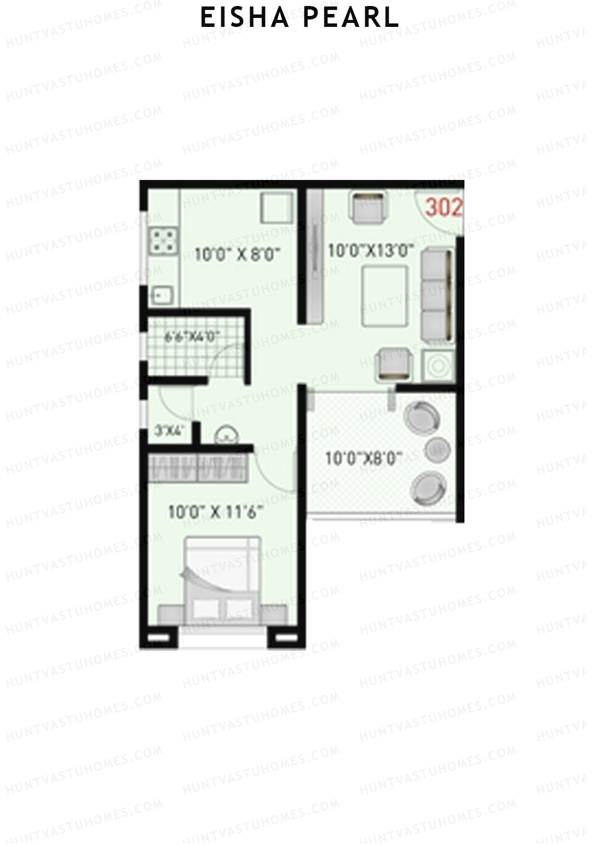 Eisha Pearl Wing C Unit 2 Floor Plan