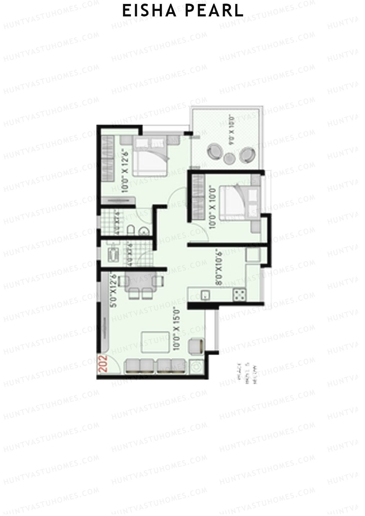 Eisha Pearl Wing D Unit 2 Floor Plan
