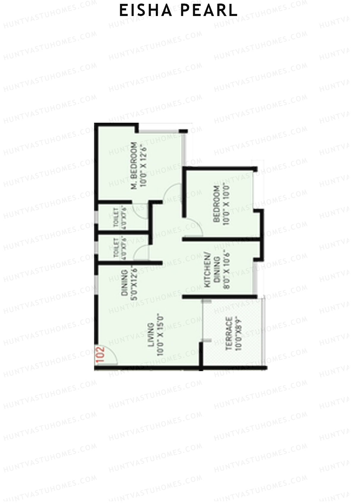Eisha Pearl Wing D Unit 2 Floor Plan
