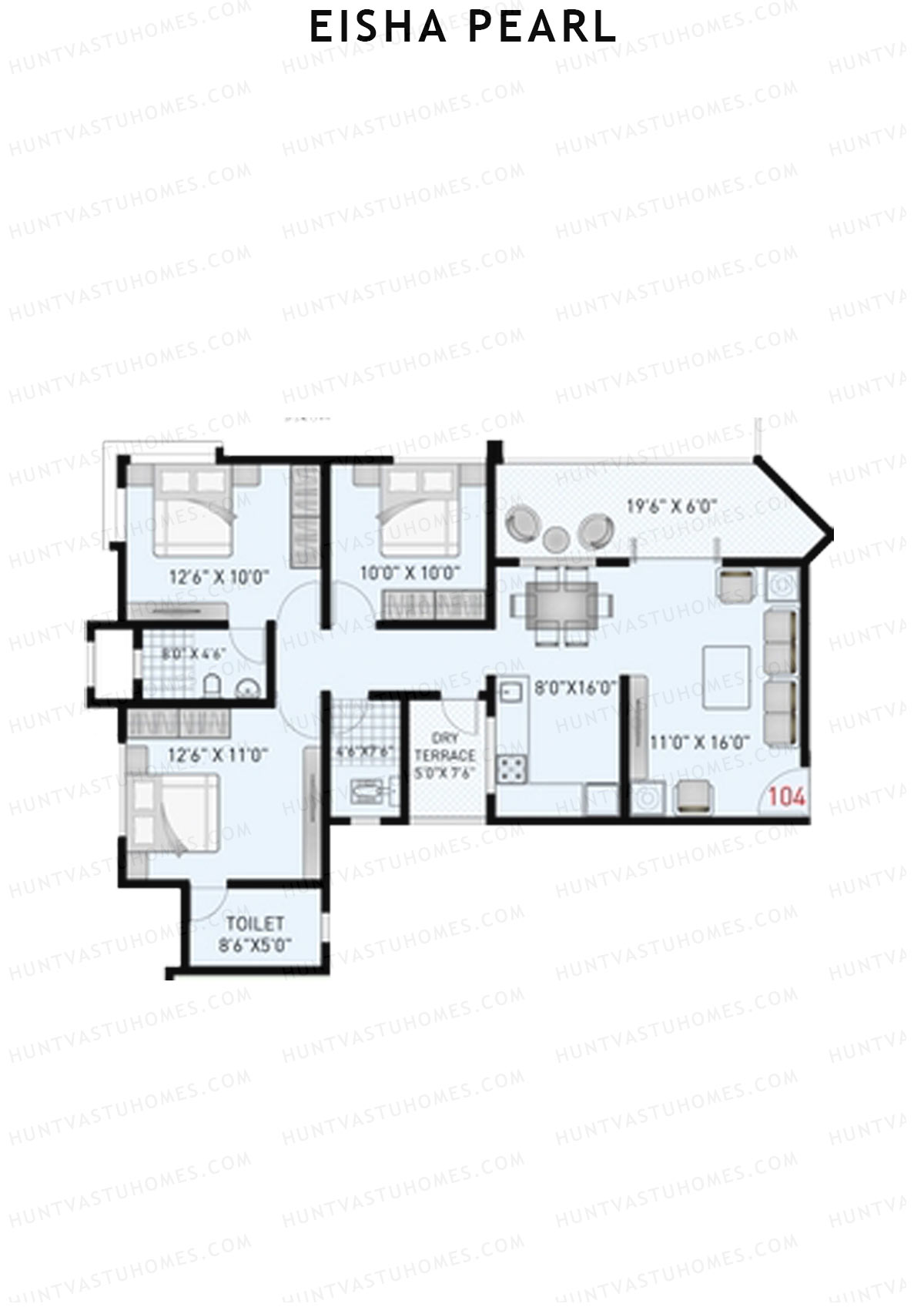 Eisha Pearl Wing D Unit 4 Floor Plan