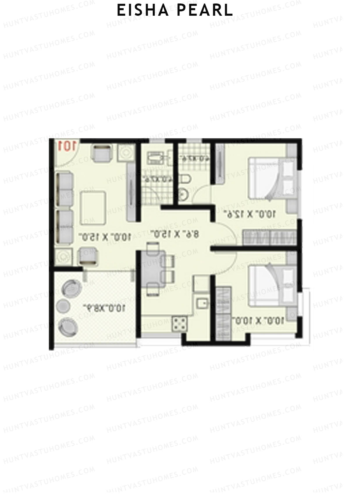 Eisha Pearl Wing D Unit 6 Floor Plan