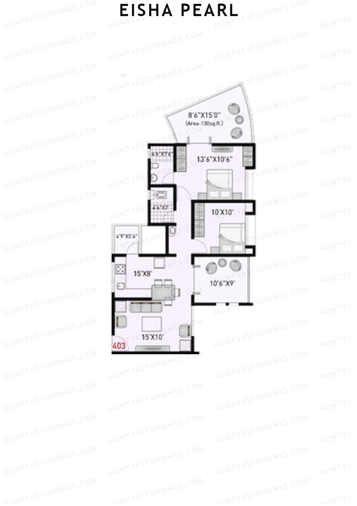 Eisha Pearl Wing F Unit 3 Floor Plan