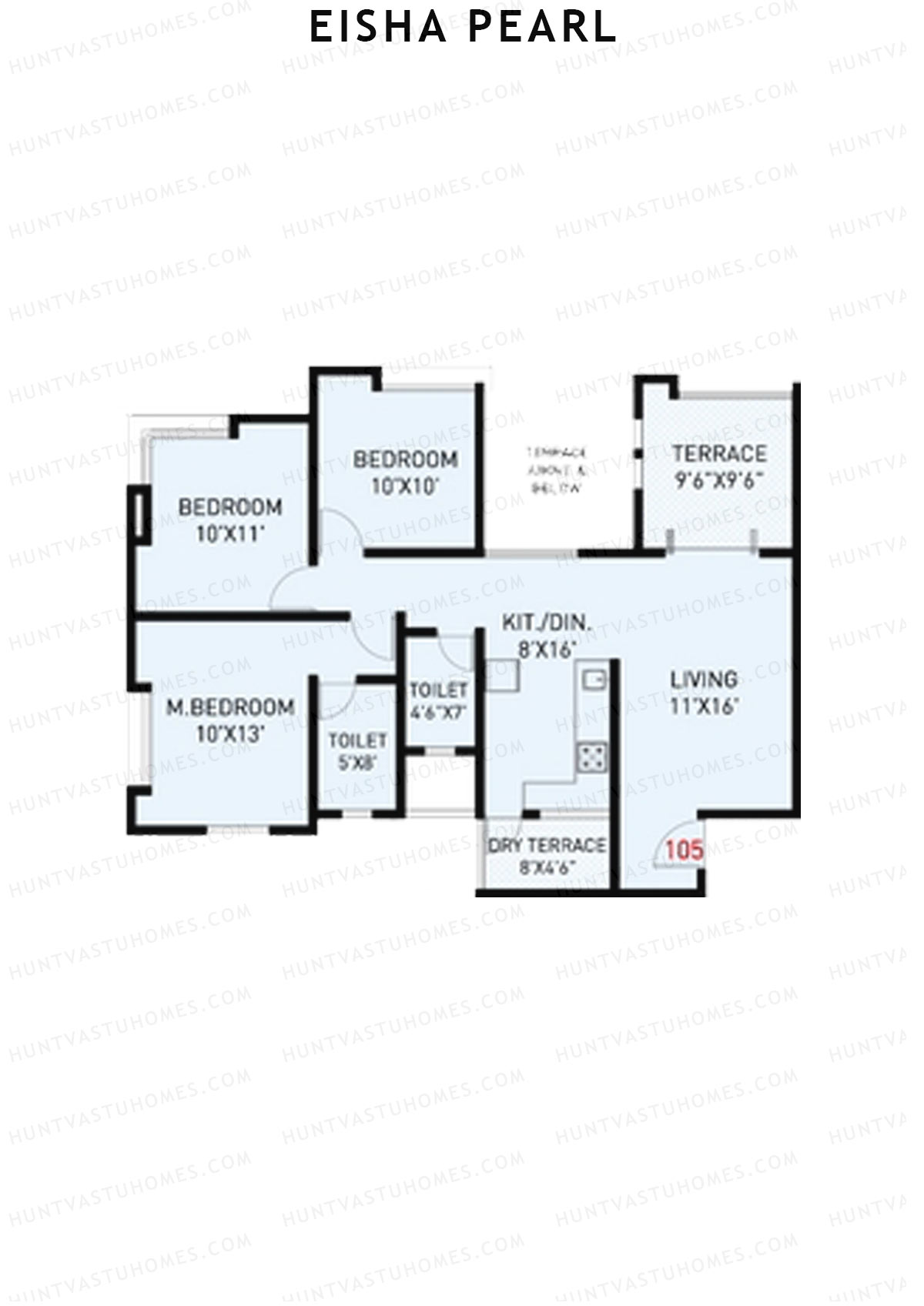 Eisha Pearl Wing F Unit 5 Floor Plan