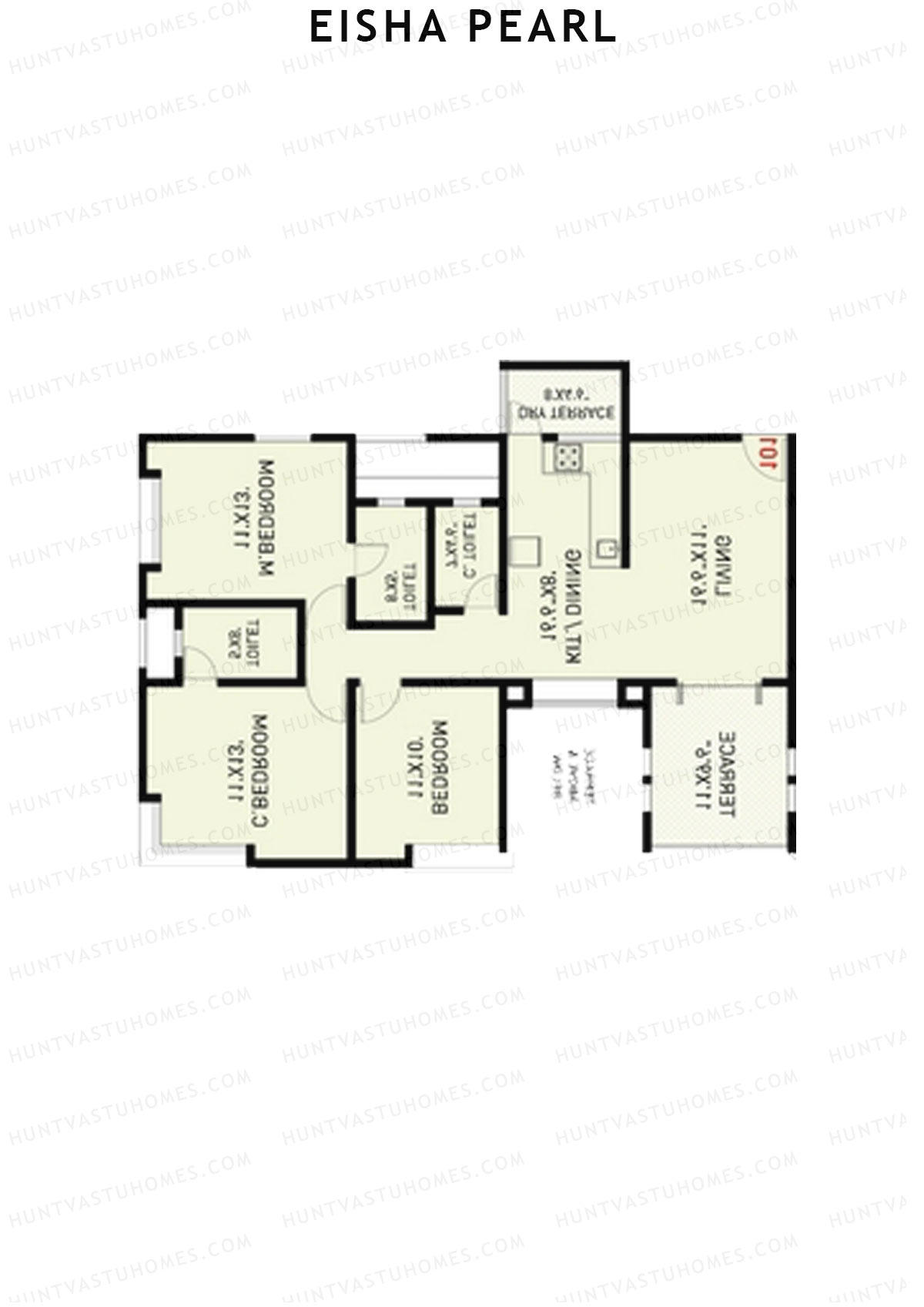 Eisha Pearl Wing F Unit 6 Floor Plan