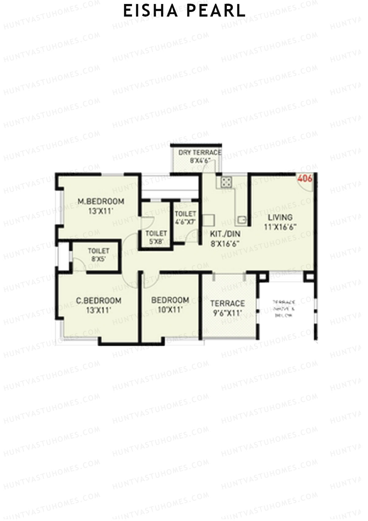 Eisha Pearl Wing F Unit 6 Floor Plan